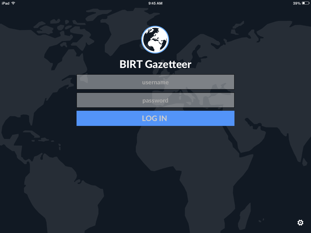 GazetteerLogin