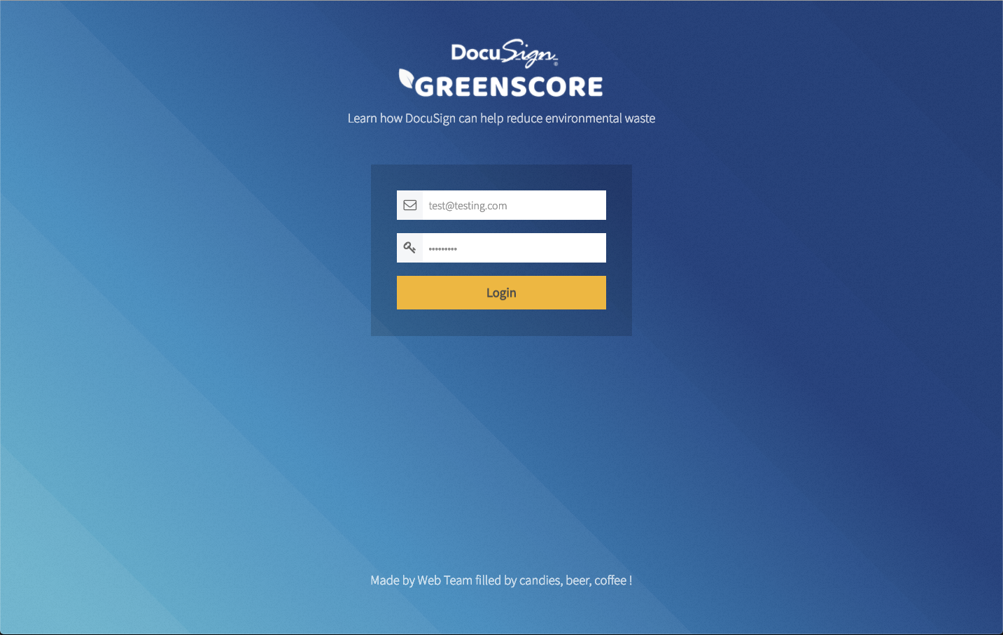 DocusignGreenscoreLogin